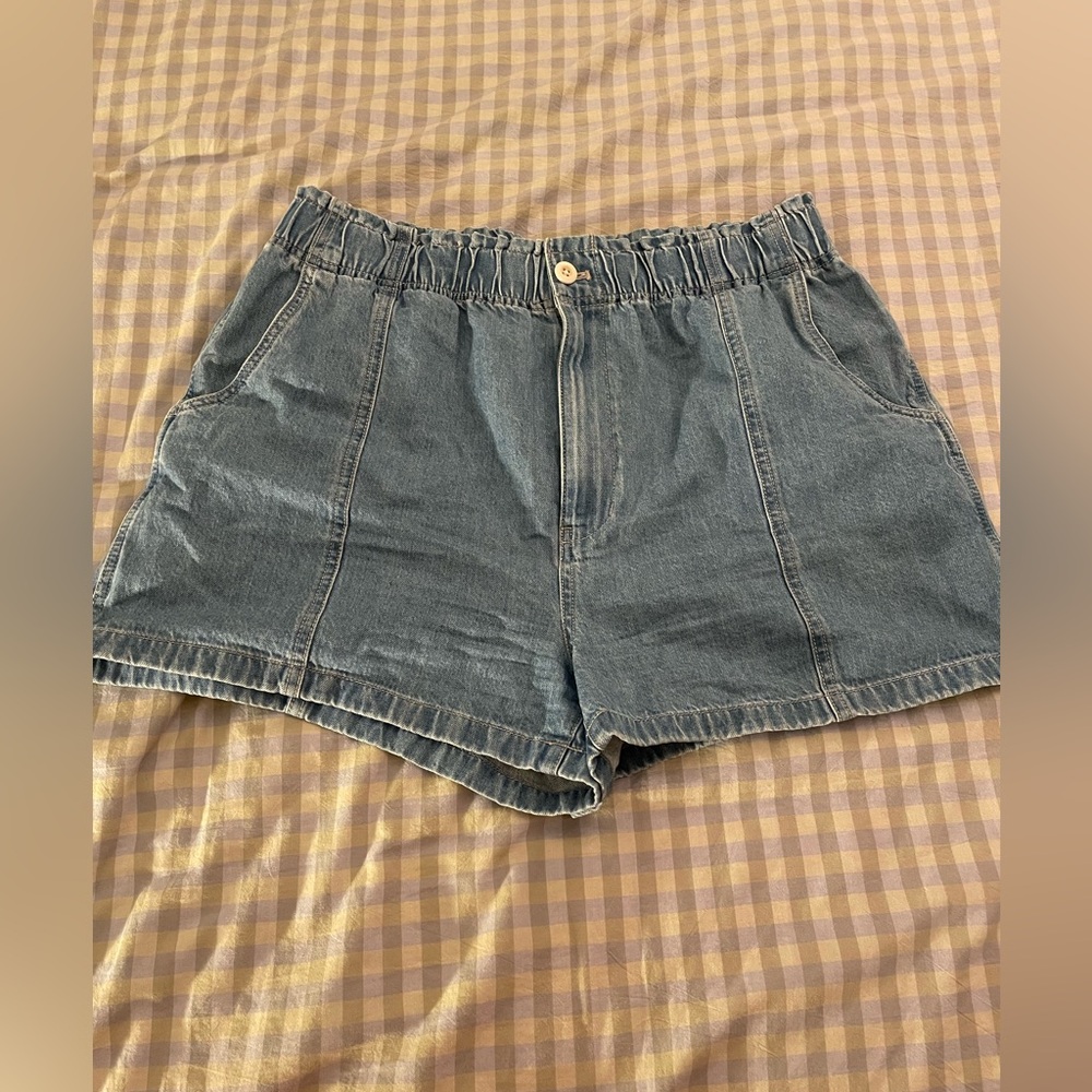 Madewell Paper bag denim shorts